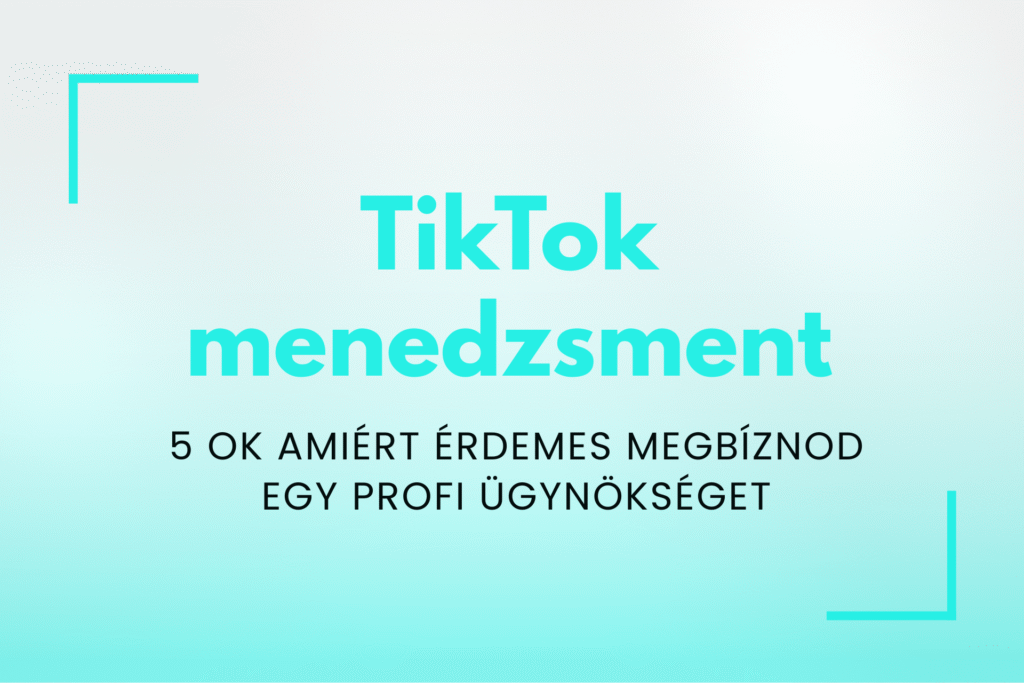 TikTok menedzsment profi ügynökséggel
