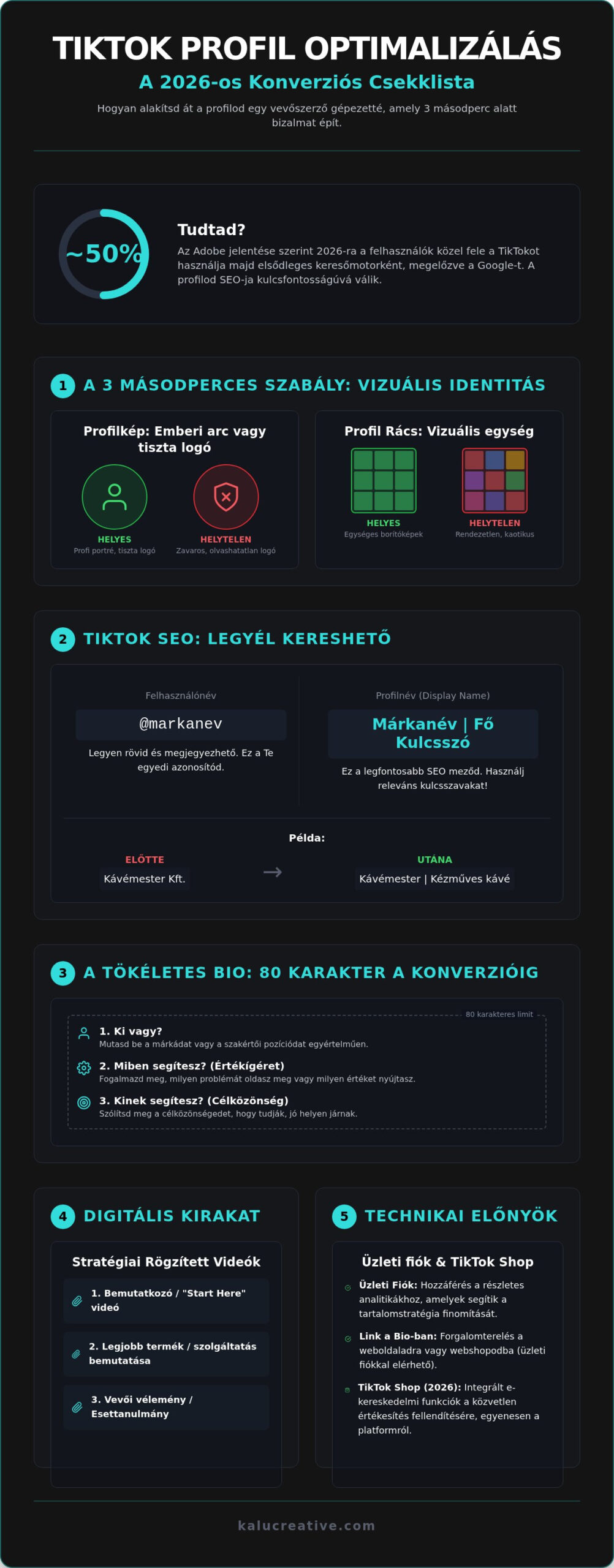 TikTok profil optimalizálás márkáknak: A 2026-os konverziós checklist