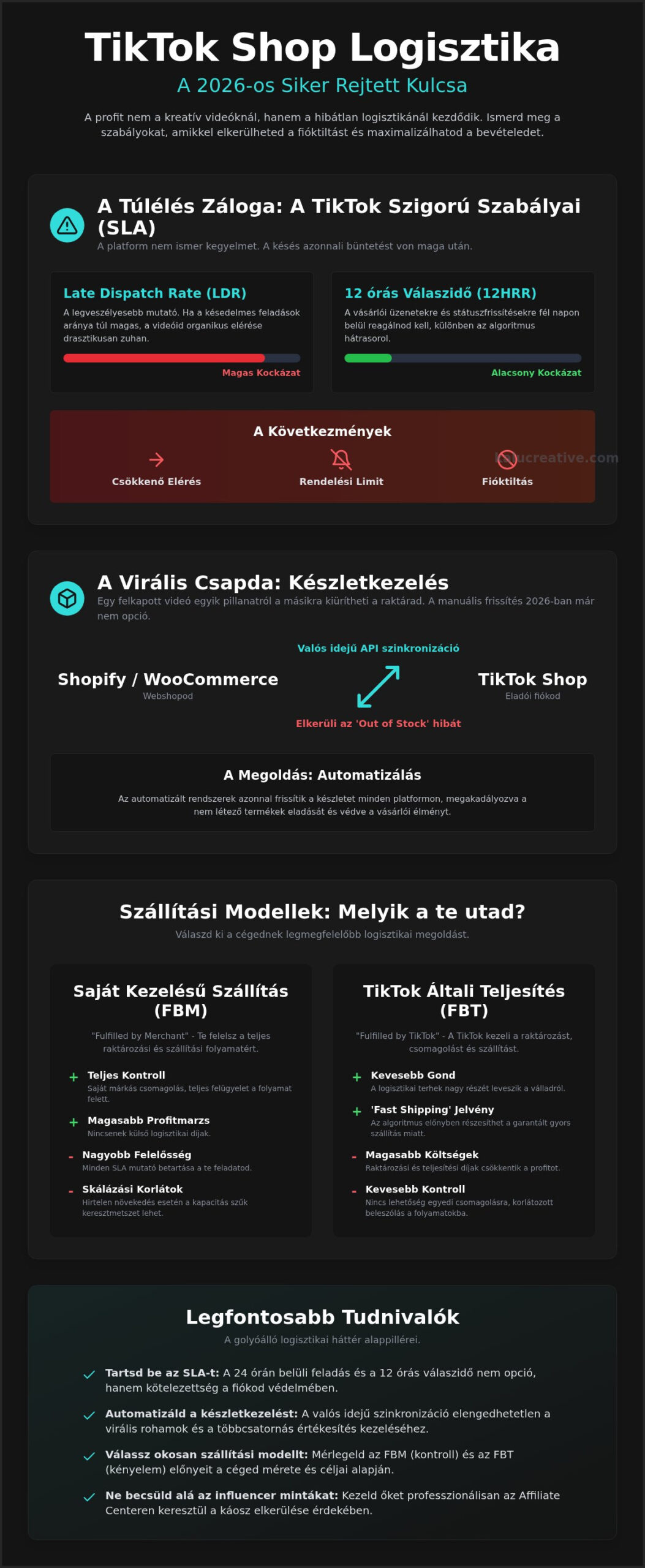 TikTok Shop értékesítési stratégia 2026: Logisztika és készletkezelés a profit szolgálatában